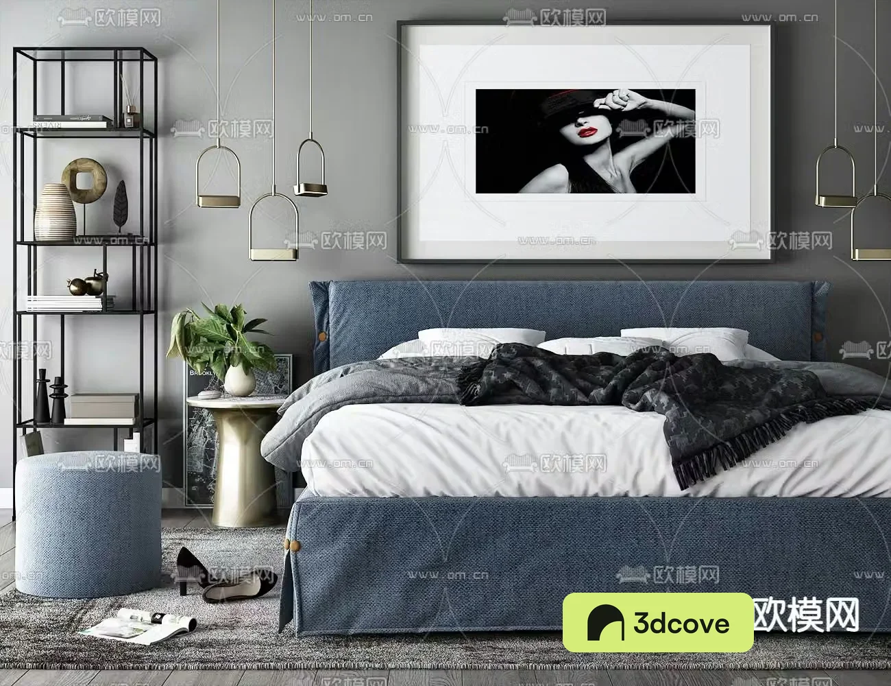 Modern double bed