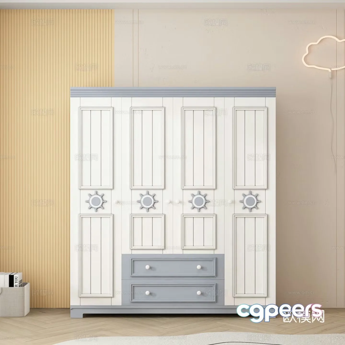 Children’s Wardrobe Decoration Cabinet Children’s Room 3D Model