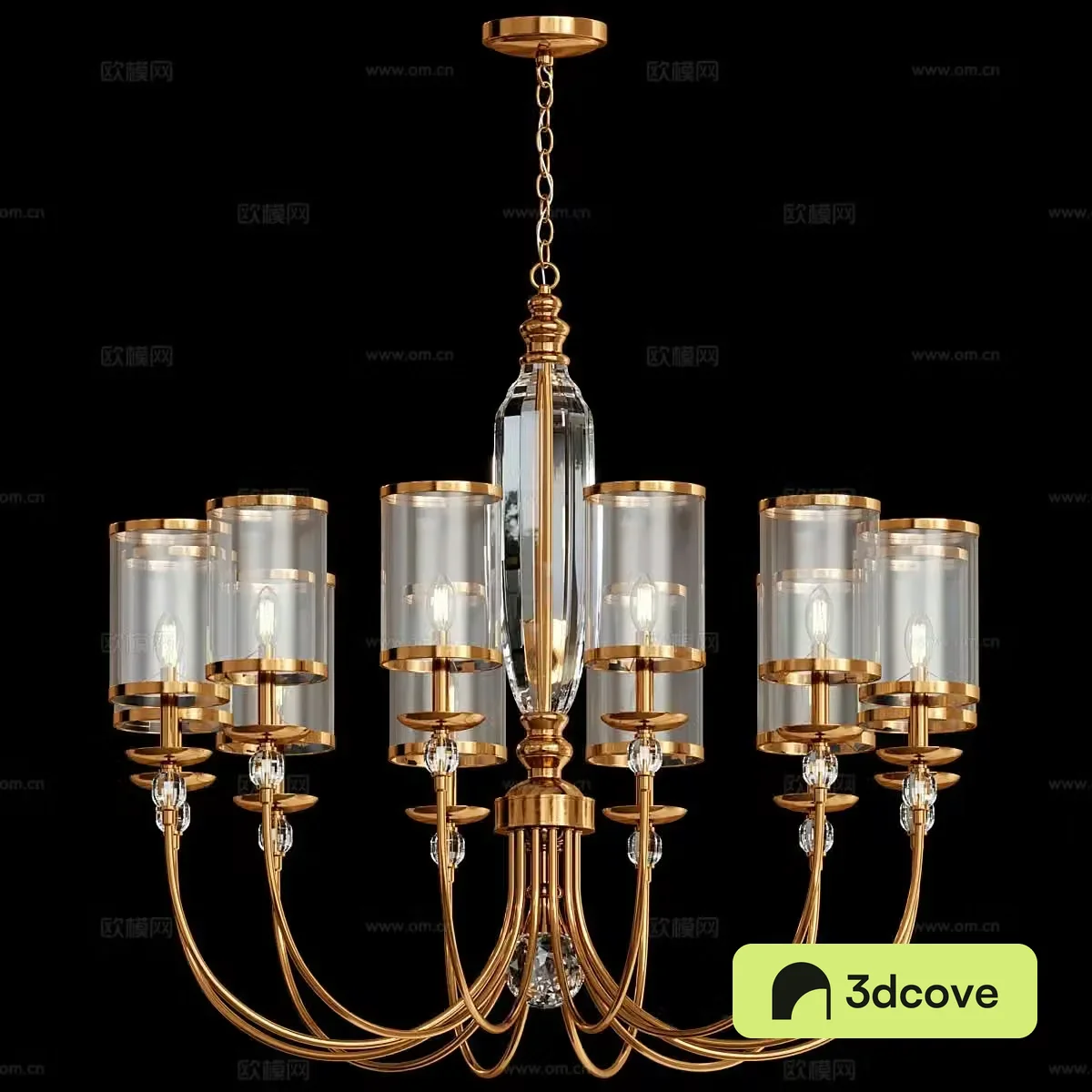 Light luxury multi-head chandelier