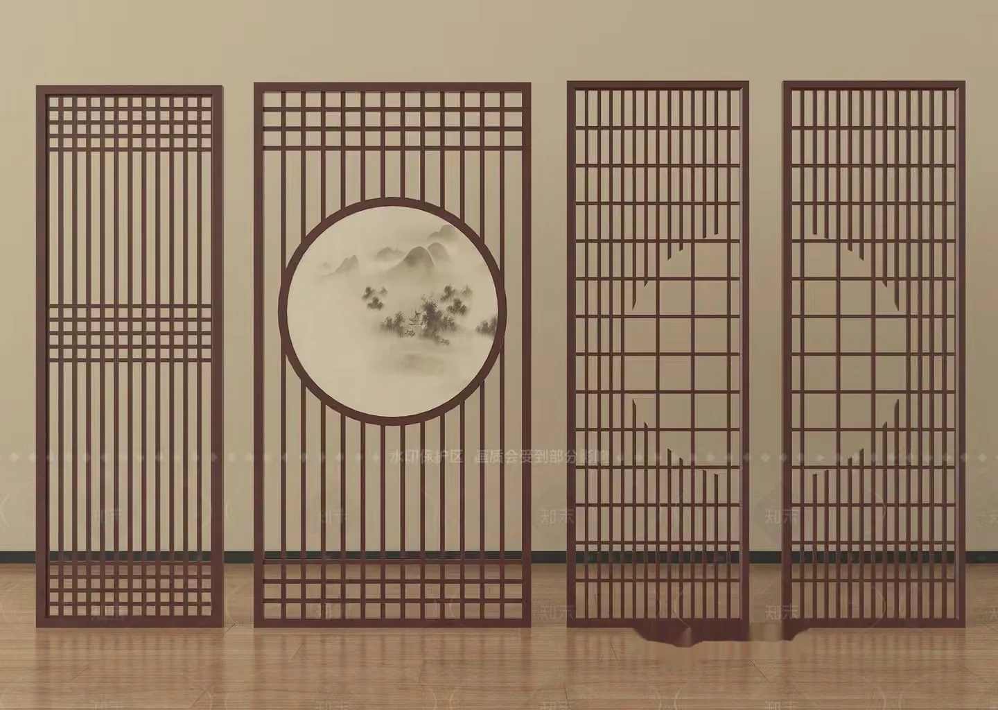 Chinese Room Divider 3D Model – 7155 – VRAY Render