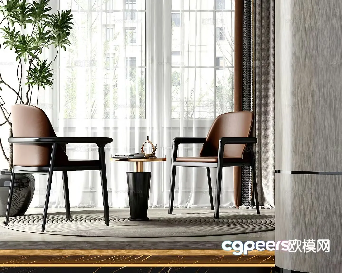 modern chair leisure chair armchair 3d model