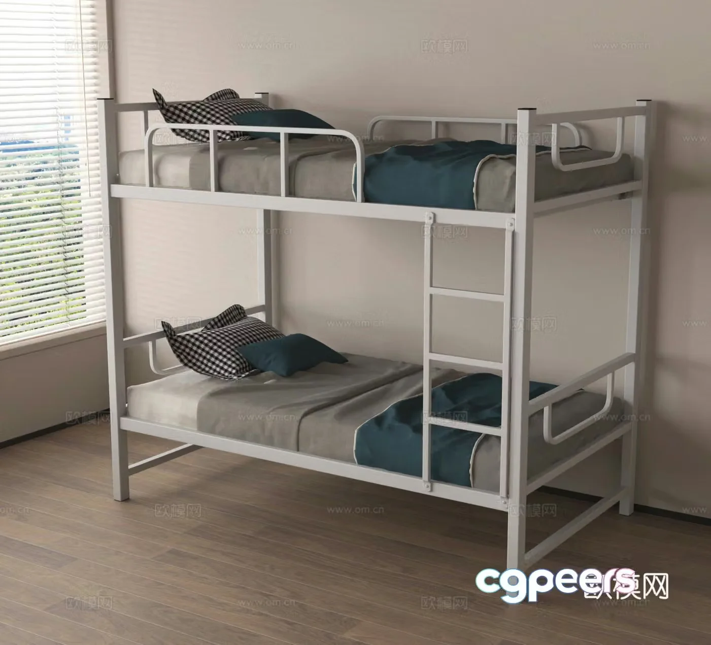 Up and down bed up and down bunk high and low bed 3D model