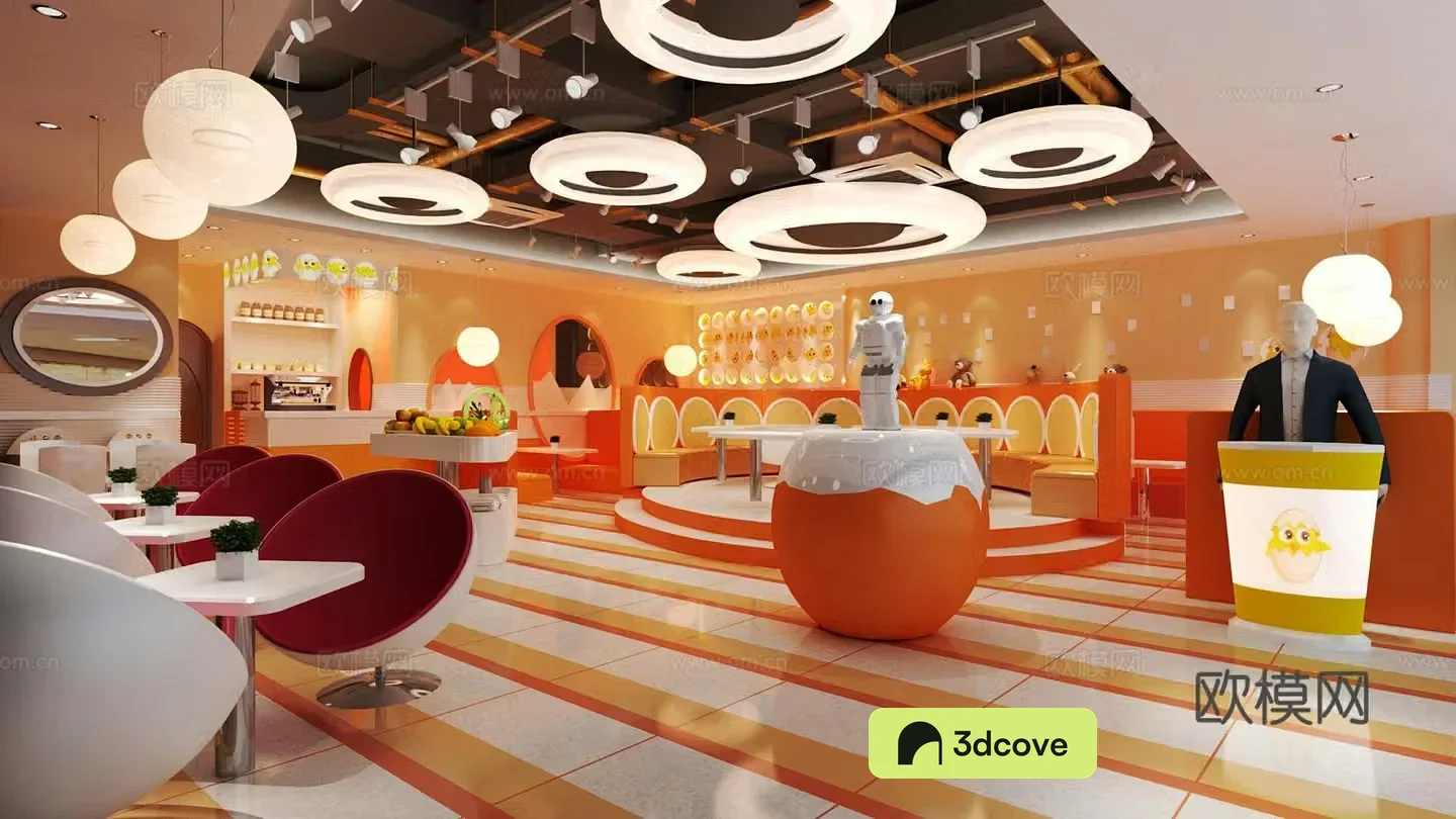 Modern fast food restaurant