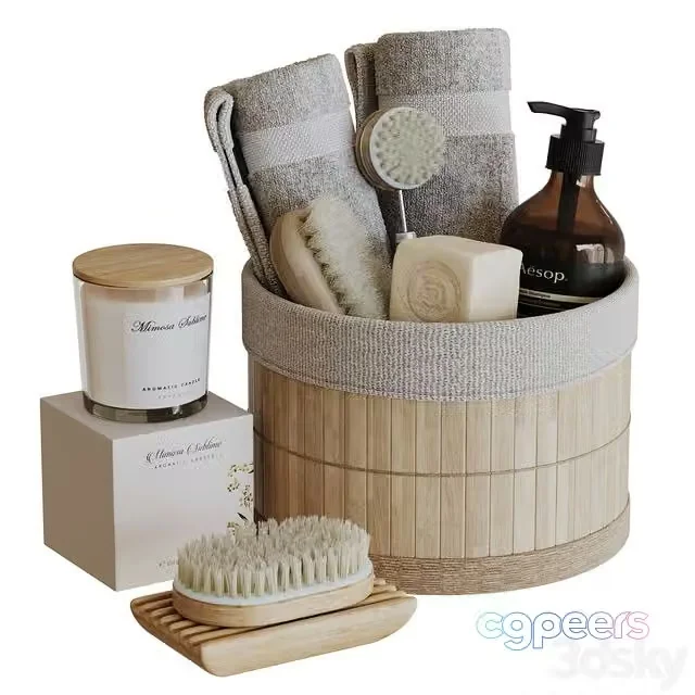 3ds Max Free – Bathroom Accessories-set15