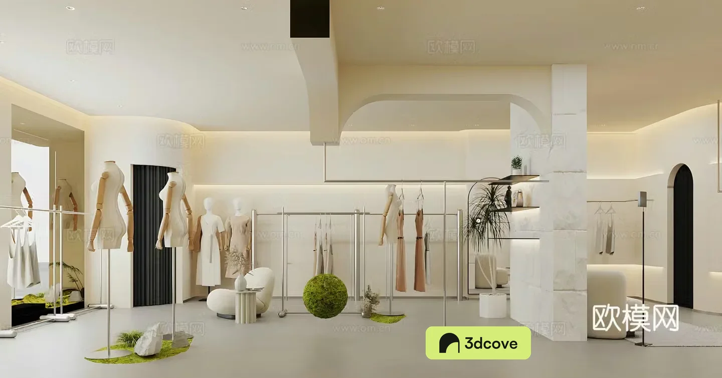 Cream style clothing store women’s clothing store
