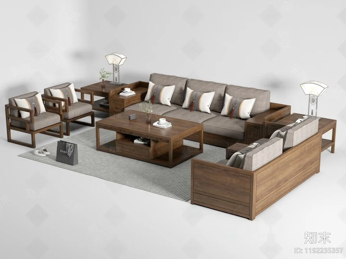 Modern Living Room 3D Model – 7028 – VRAY Render