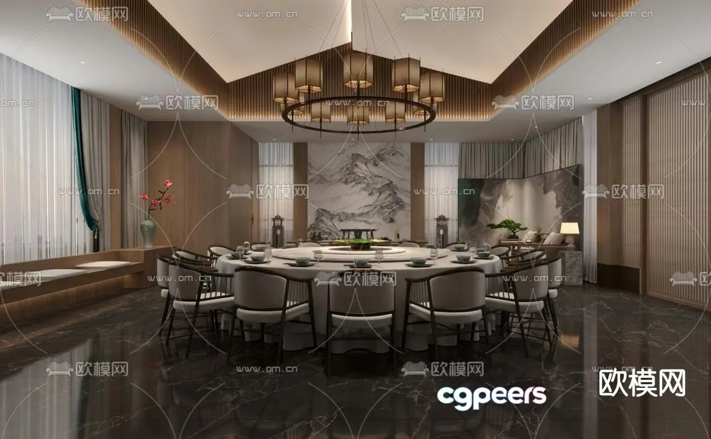New Chinese restaurant box 3D model