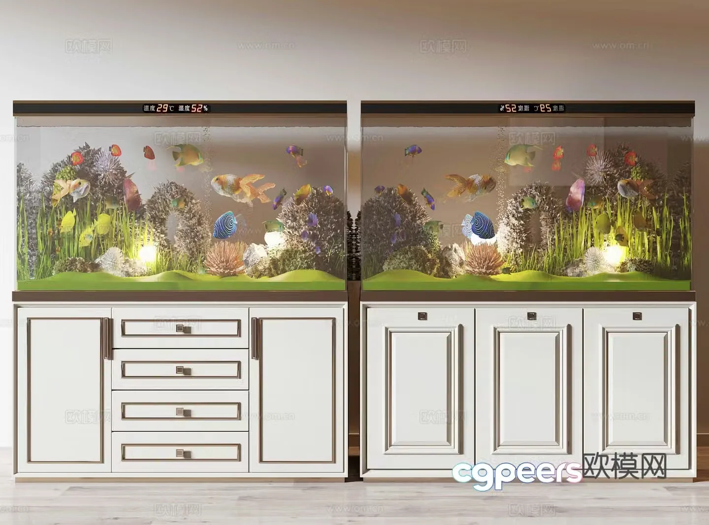 American fish tank 3d model