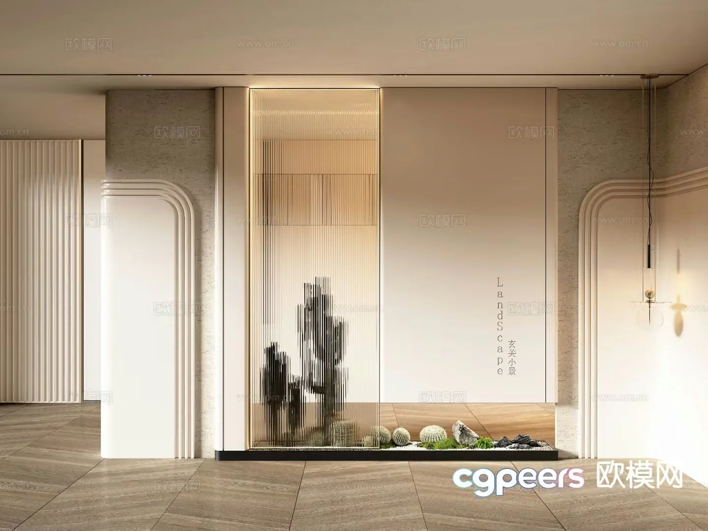 Indoor landscape plant landscaping 3d model