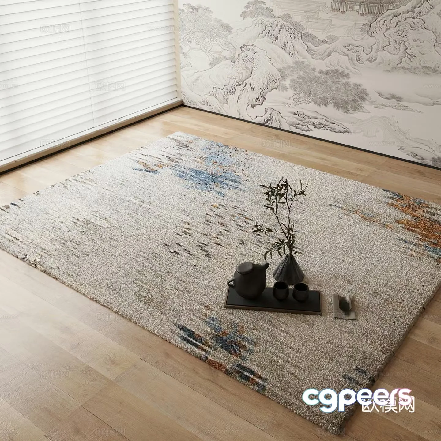 New Chinese carpet 3D model