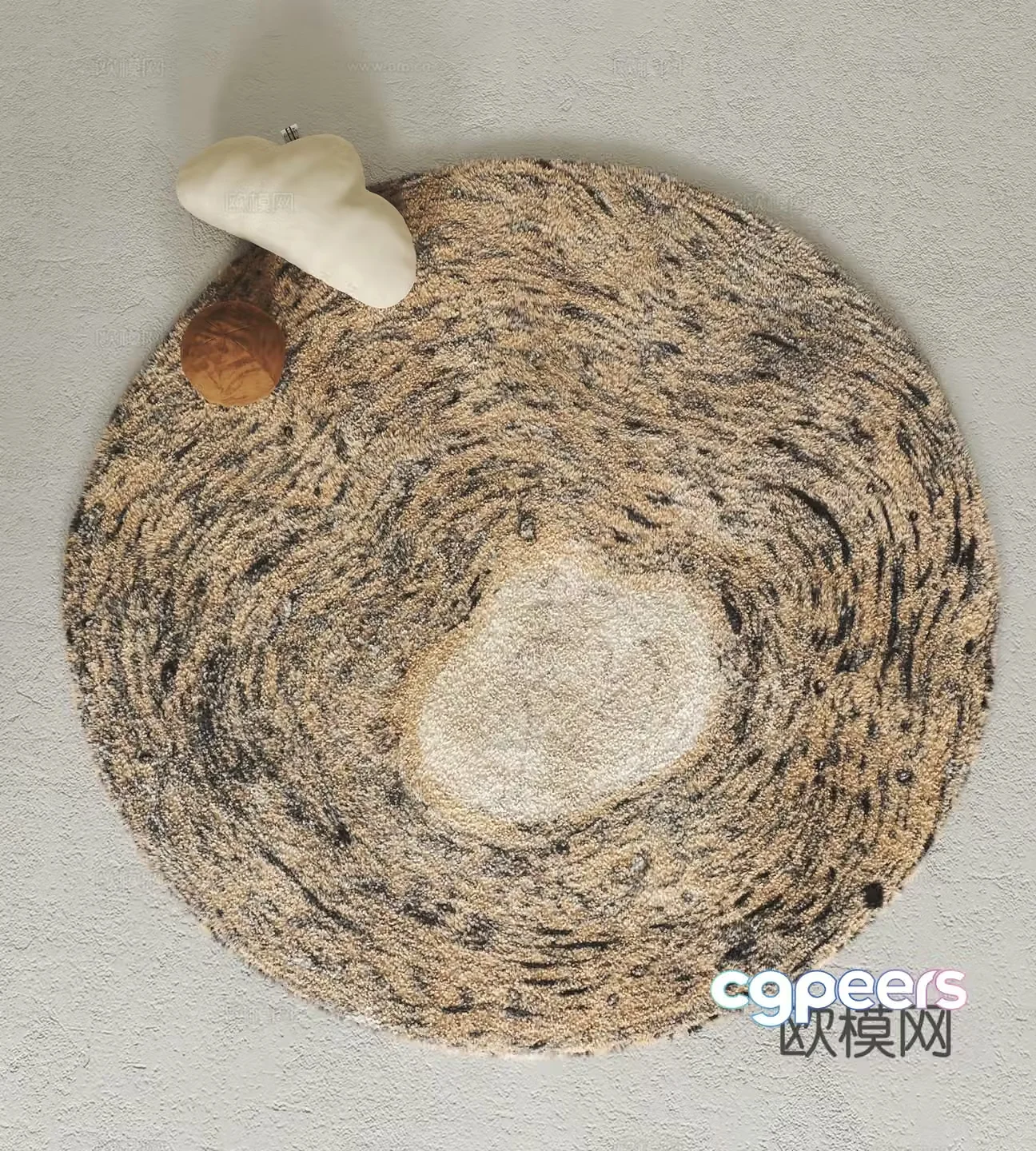Modern carpet pillow 3d model