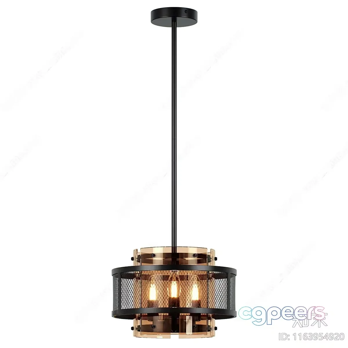 Gold Light Fixture 3D Model – 1304 – VRAY Render