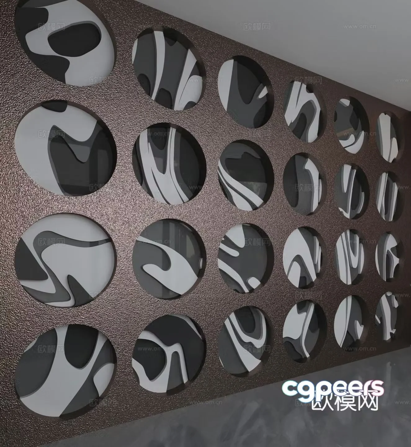 Modern background wall 3d model