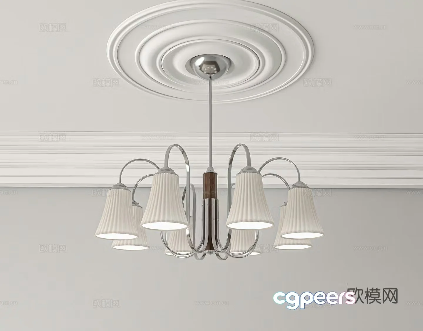 3D model of medieval style chandelier