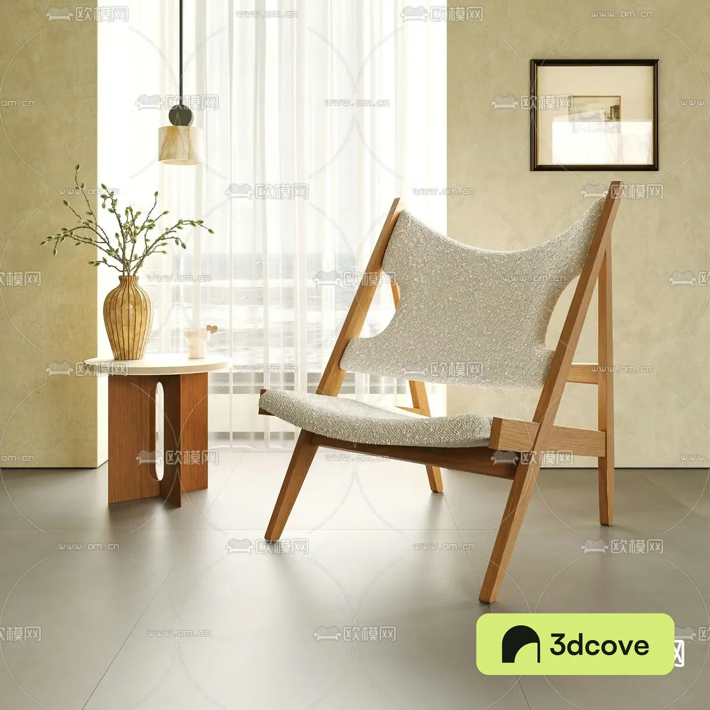 Medieval style leisure chair side table