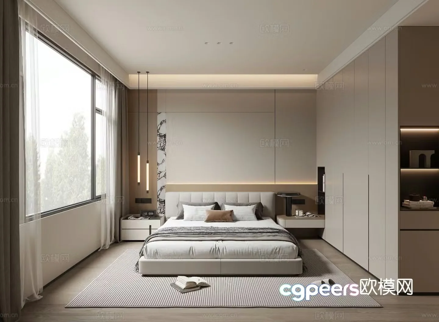 Modern bedroom 3d model