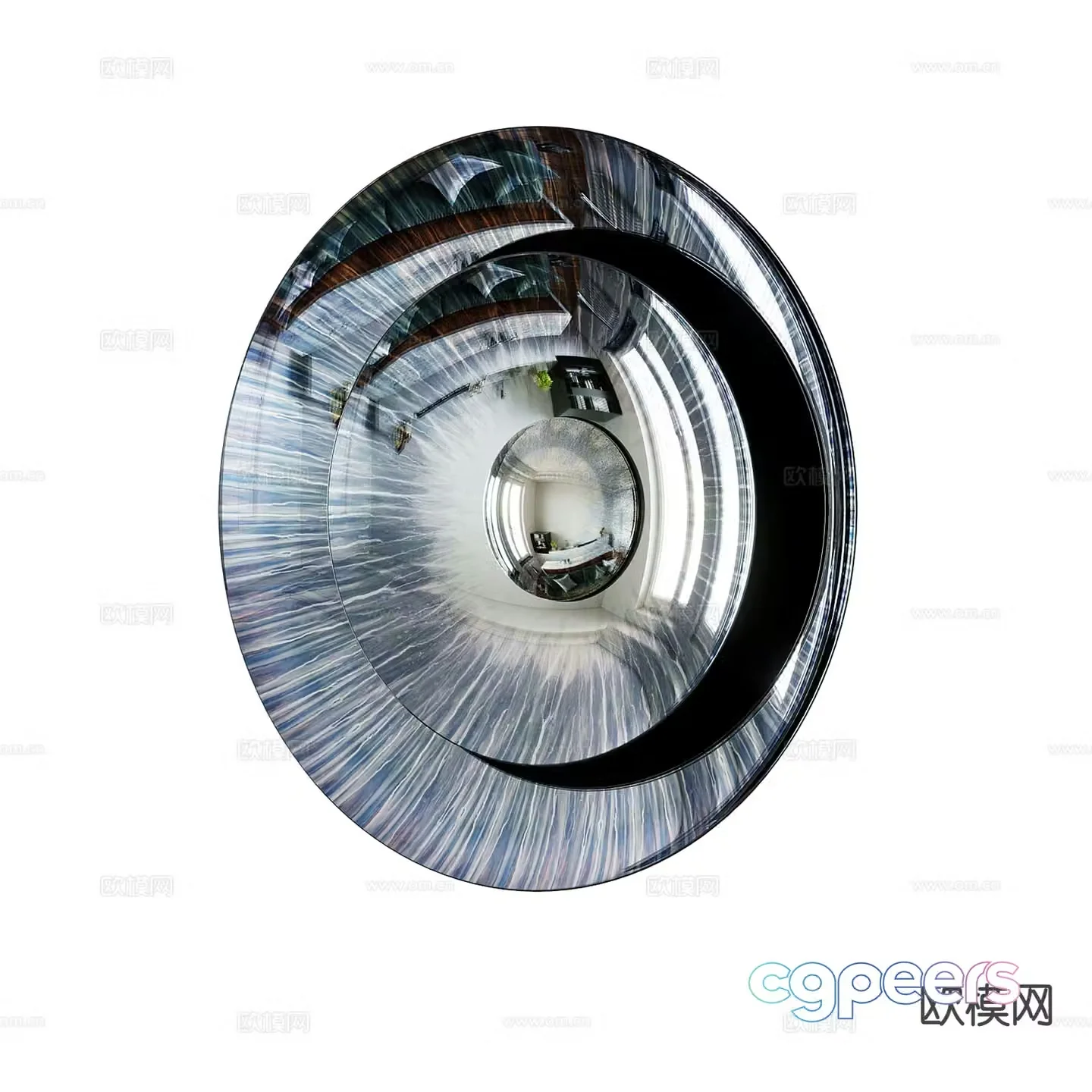 Modern mirror wall decoration decorative pendant 3d model