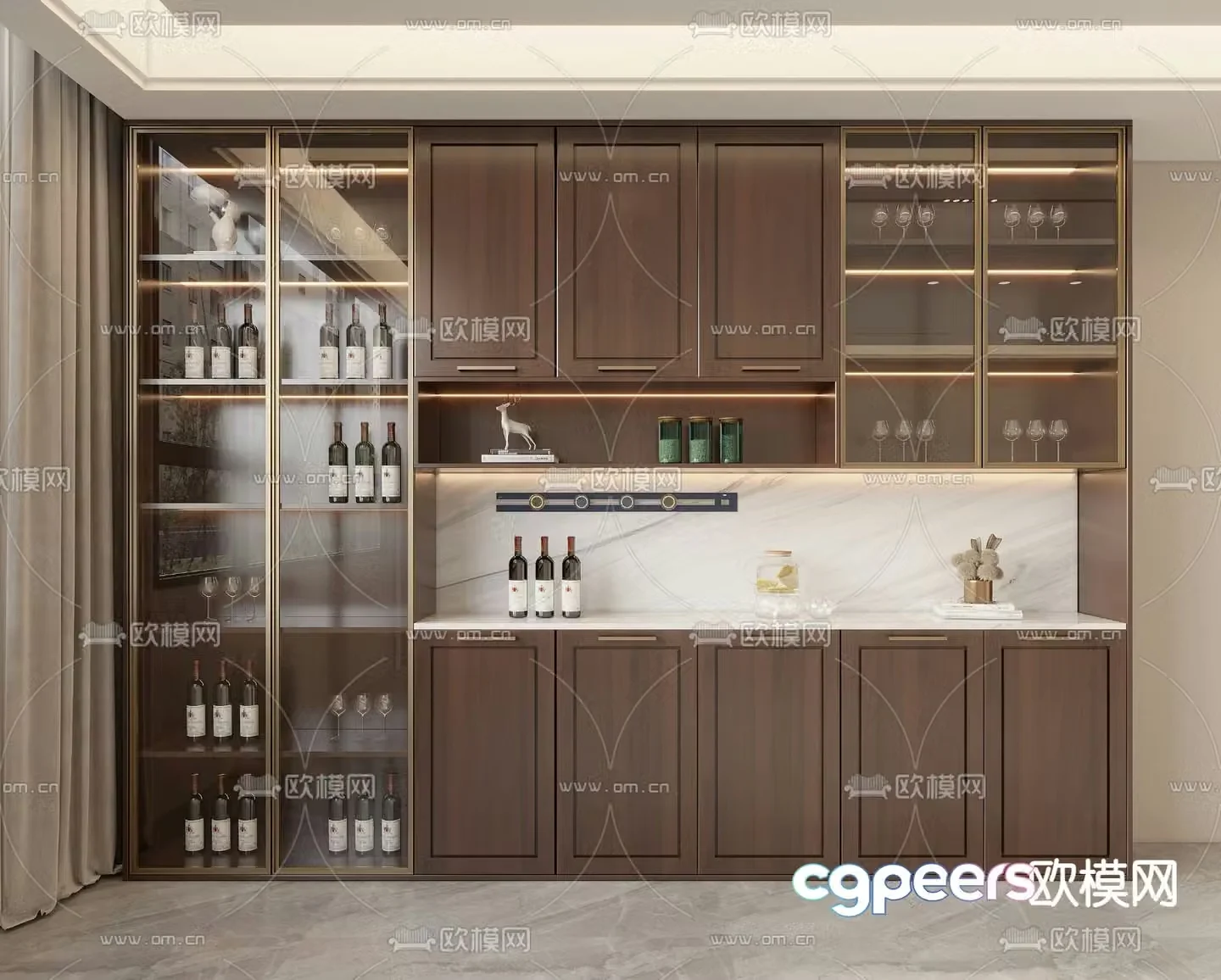 New Chinese wine cabinet 3D model