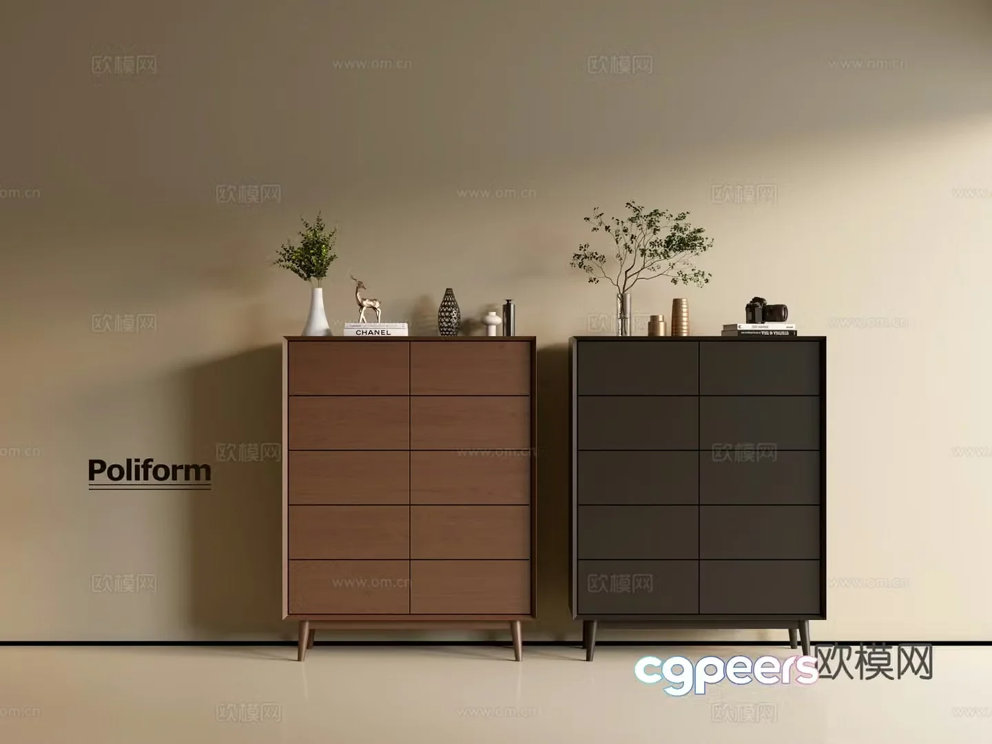 Modern wood grain cabinet ins wind minimalist wind cabinet whole cabinet sideboard balcony cabinet storage 3D model
