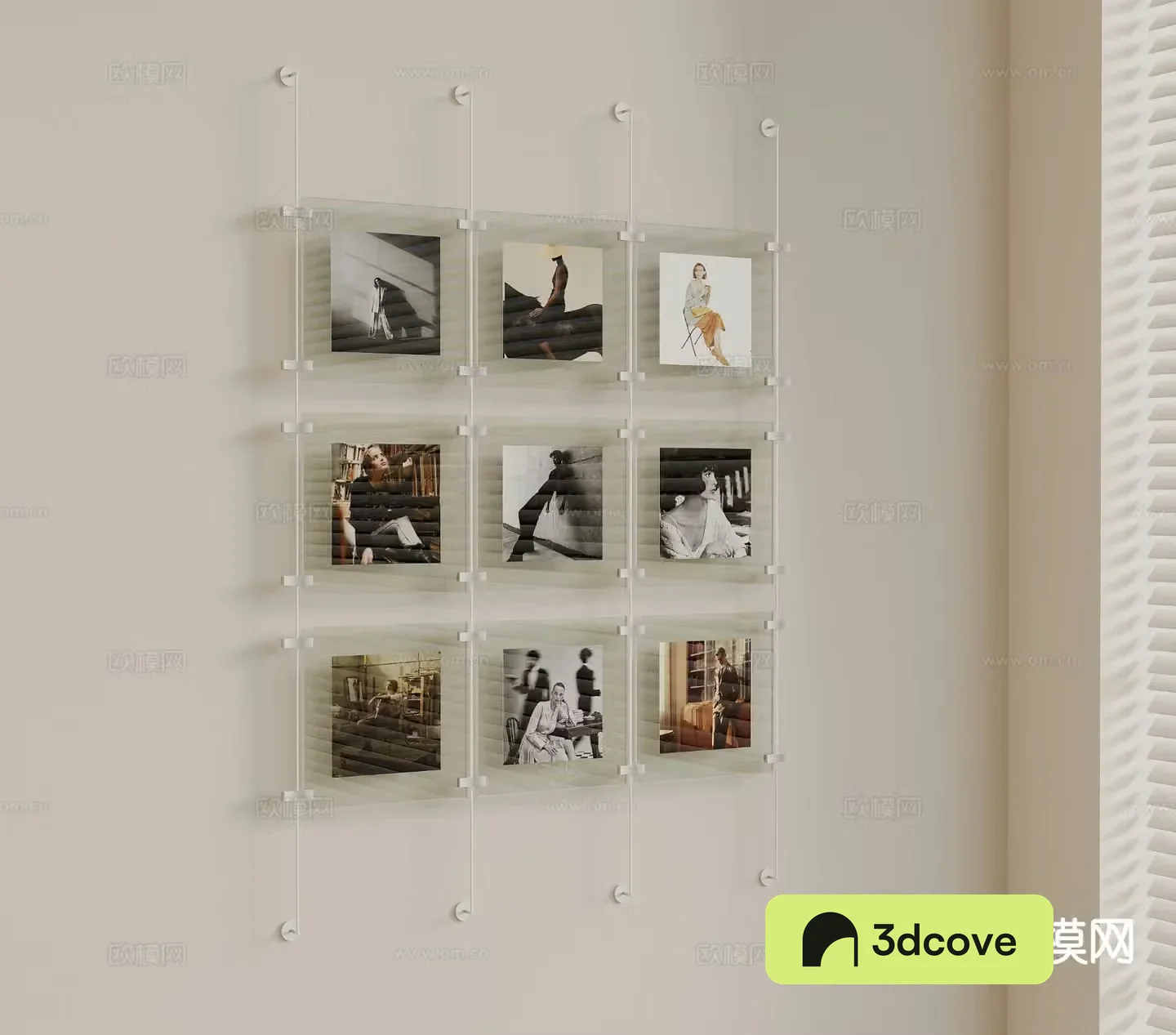 Modern photo wall acrylic hanging decoration