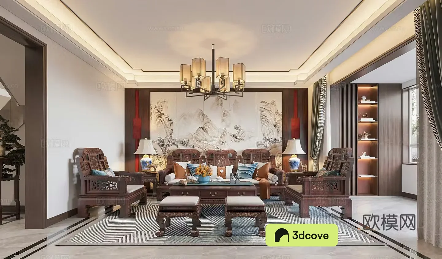 Chinese living and dining room
