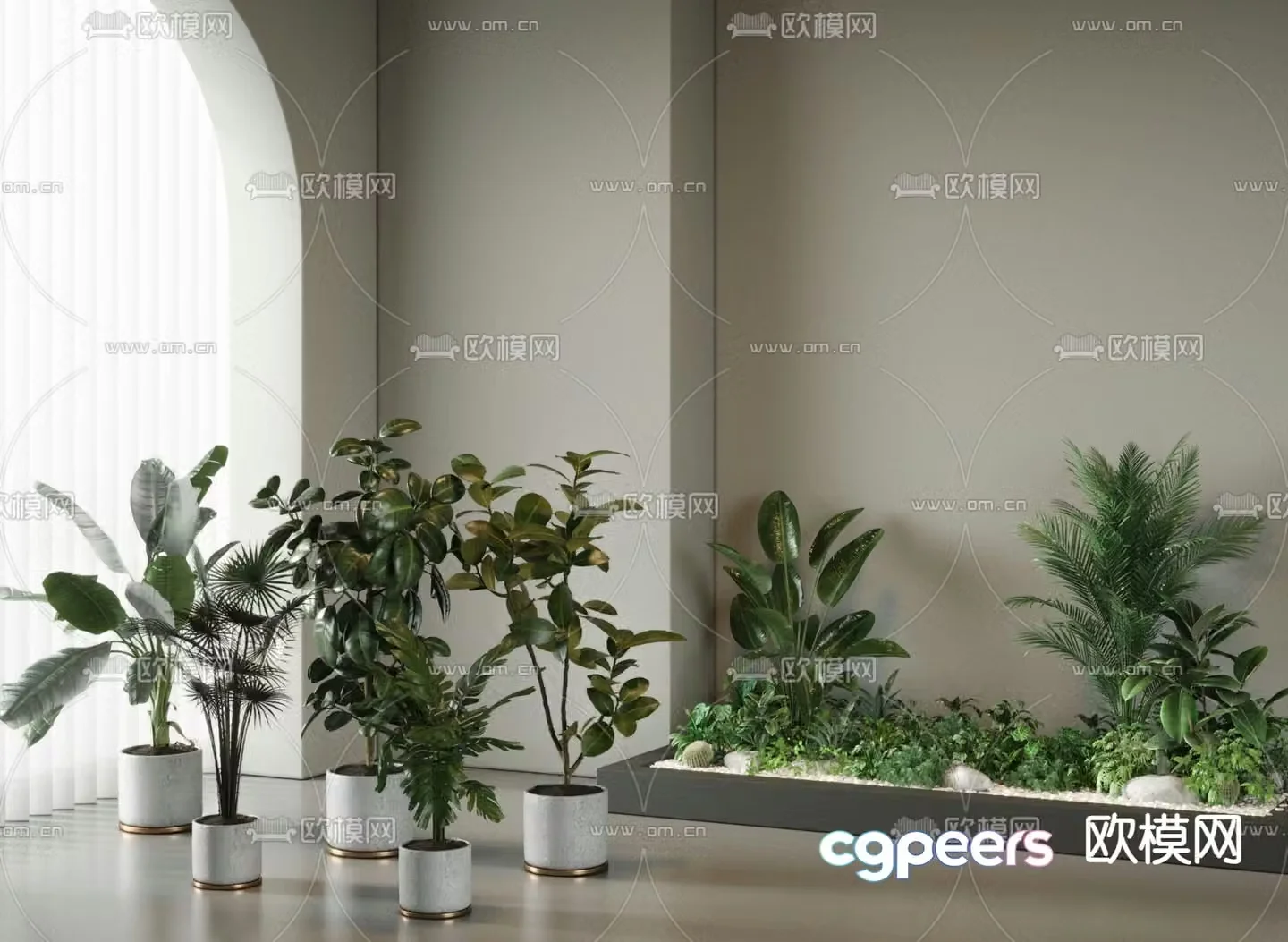 Plant potted plants plantains plant pile 3d model
