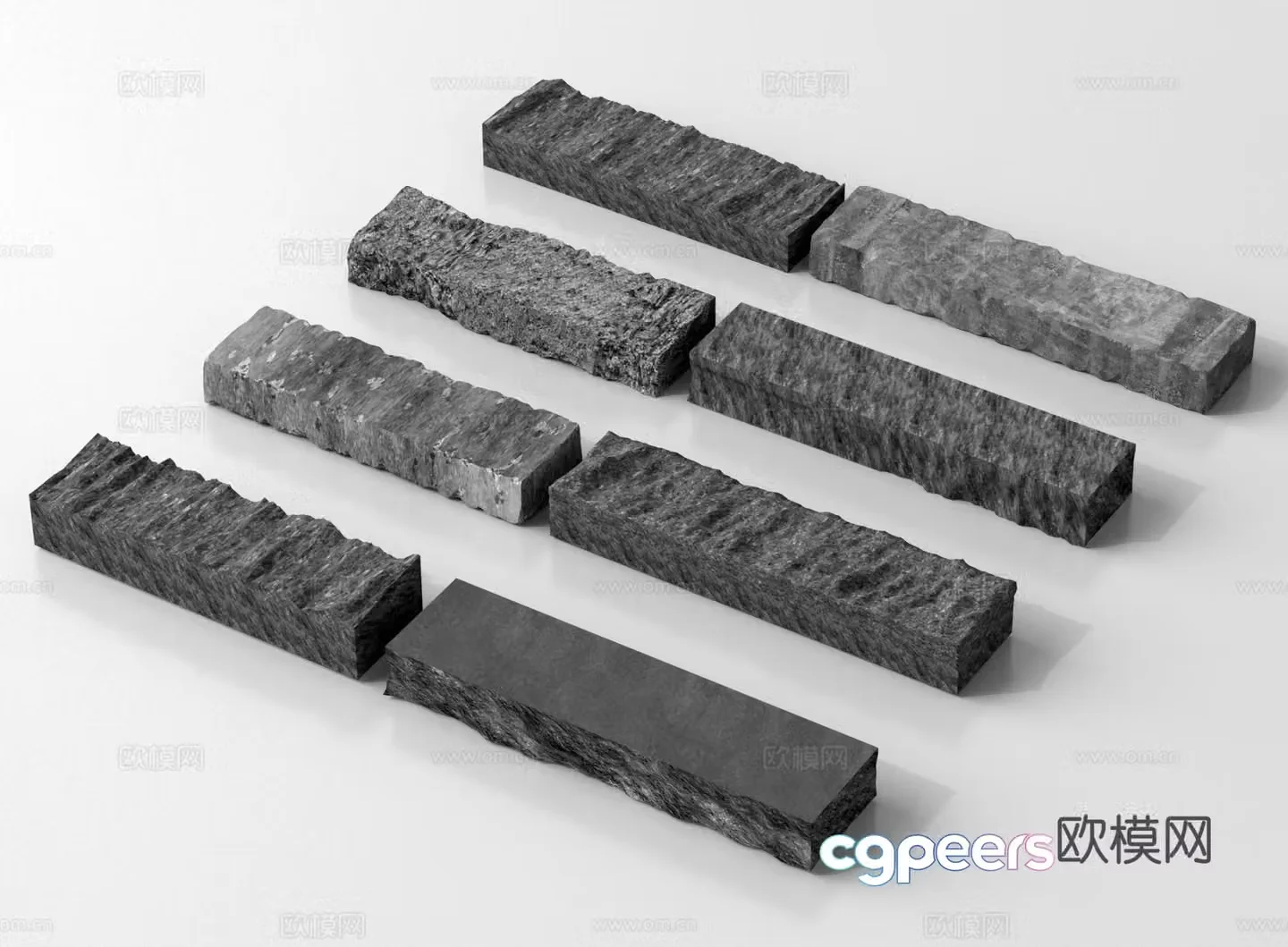 Landscape stone block stone stone stool stone stone 3d model
