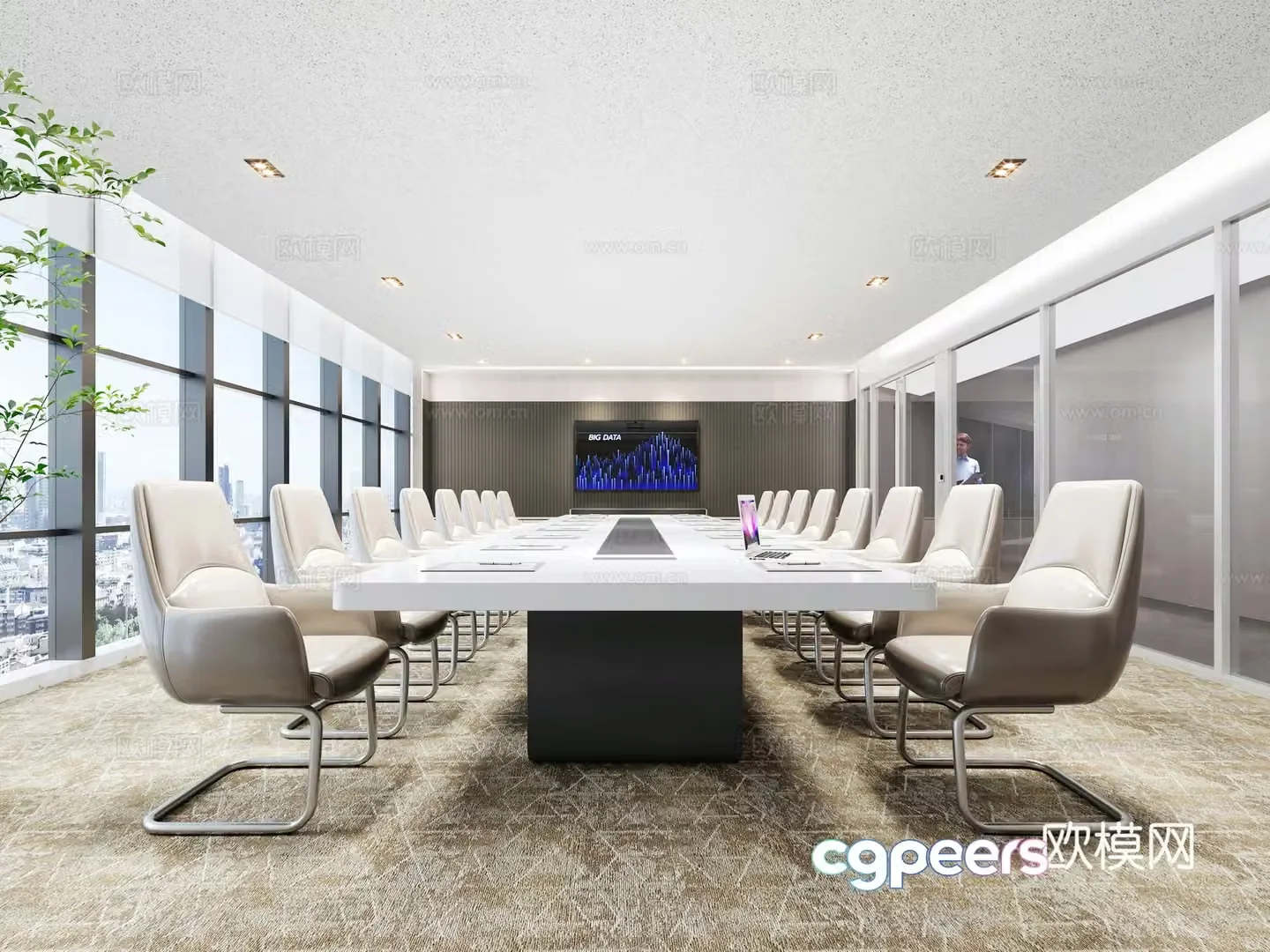 Modern conference room 3d model