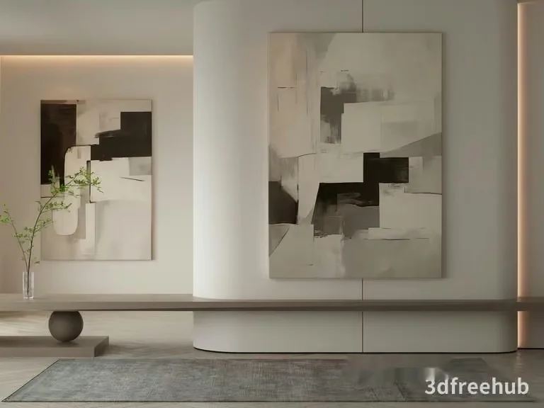 Modern Abstract Artwork 3D Model – 18900 – VRAY Render