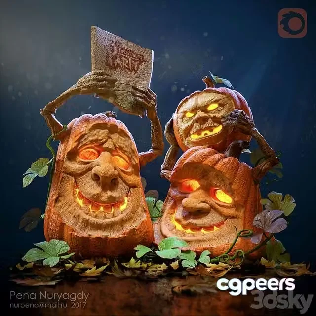 3ds Max Free – Halloween Party