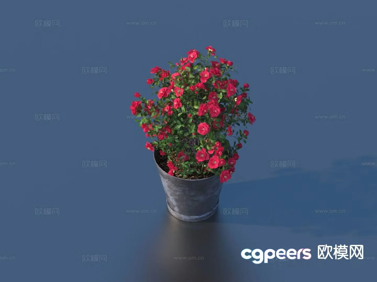 flower pot potted plant 3d model