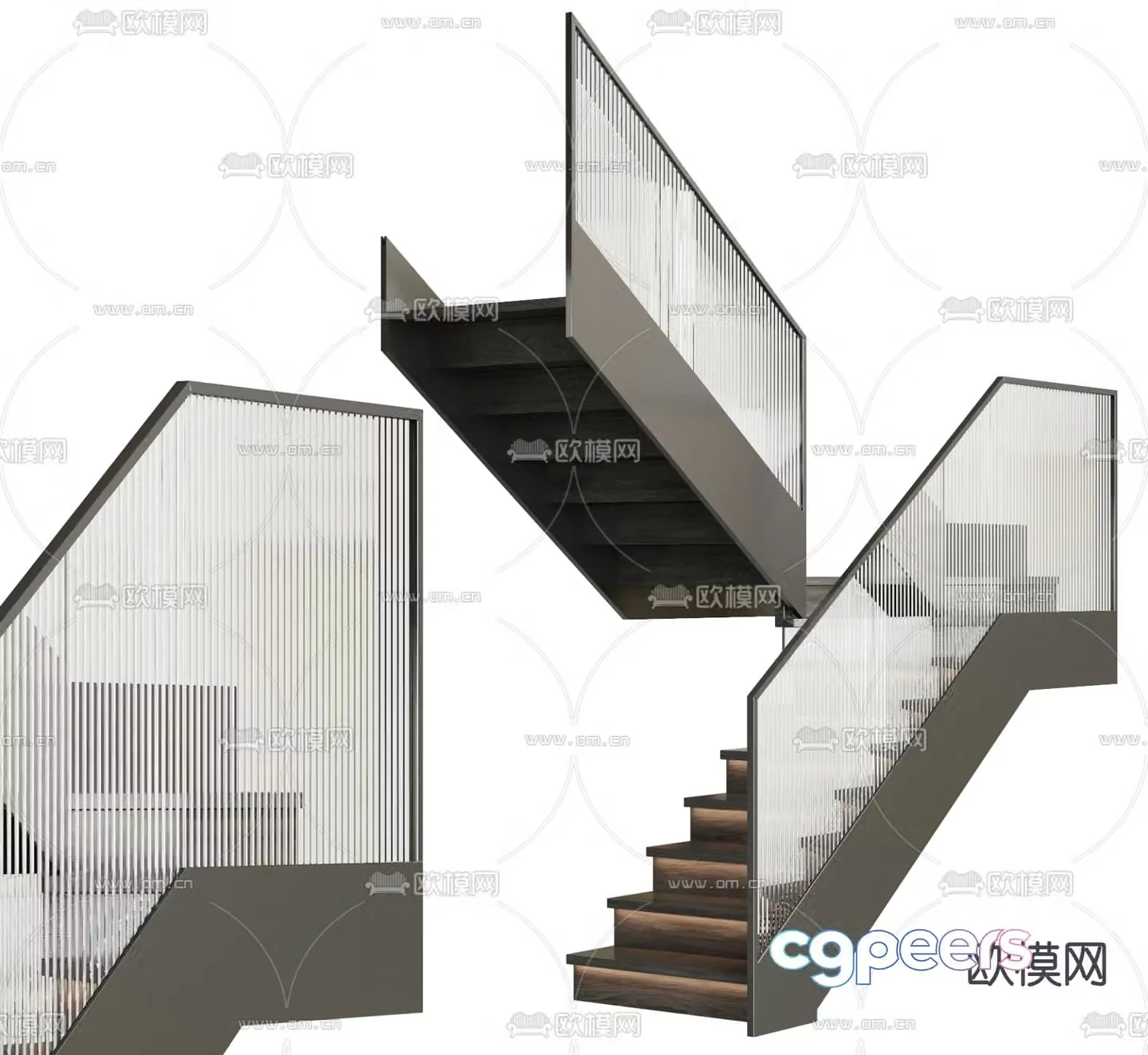 Handrail staircase 3d model