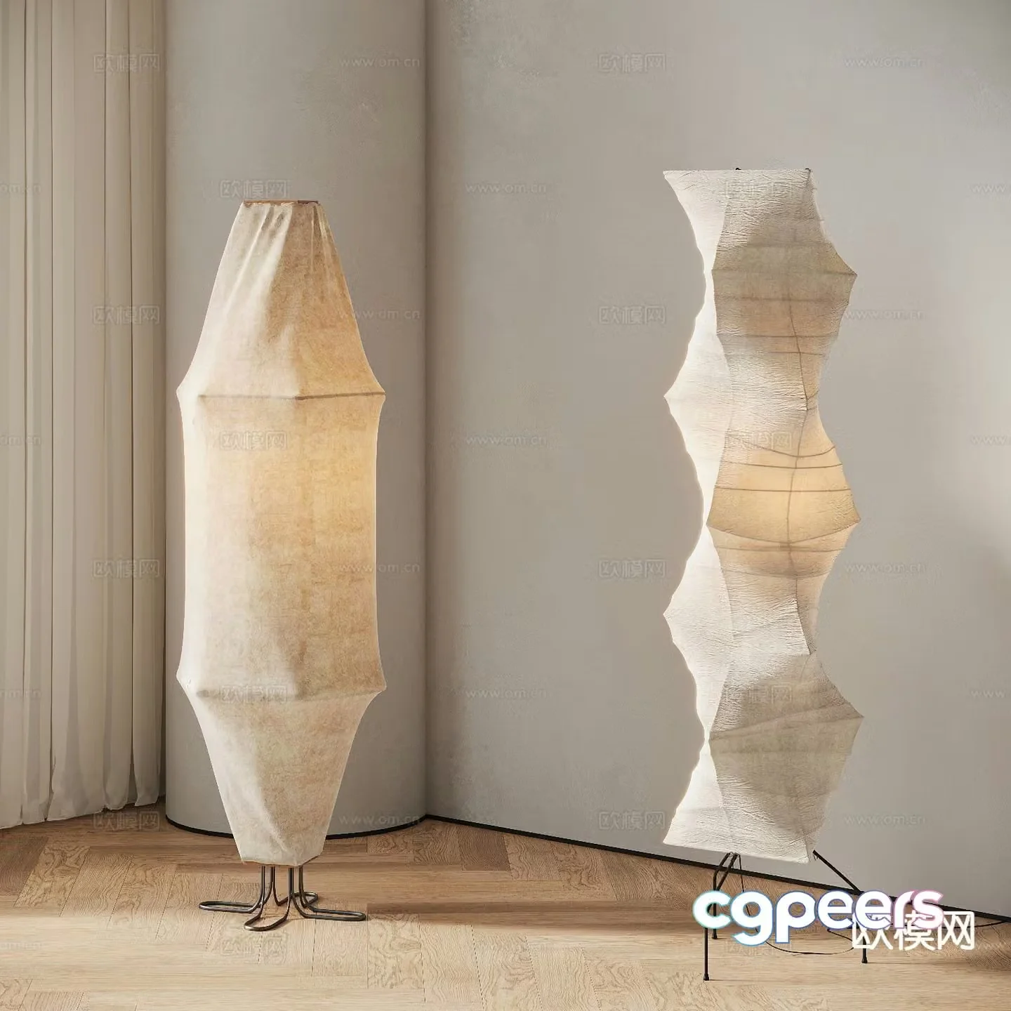 Wabi-sabi floor lamp 3d model