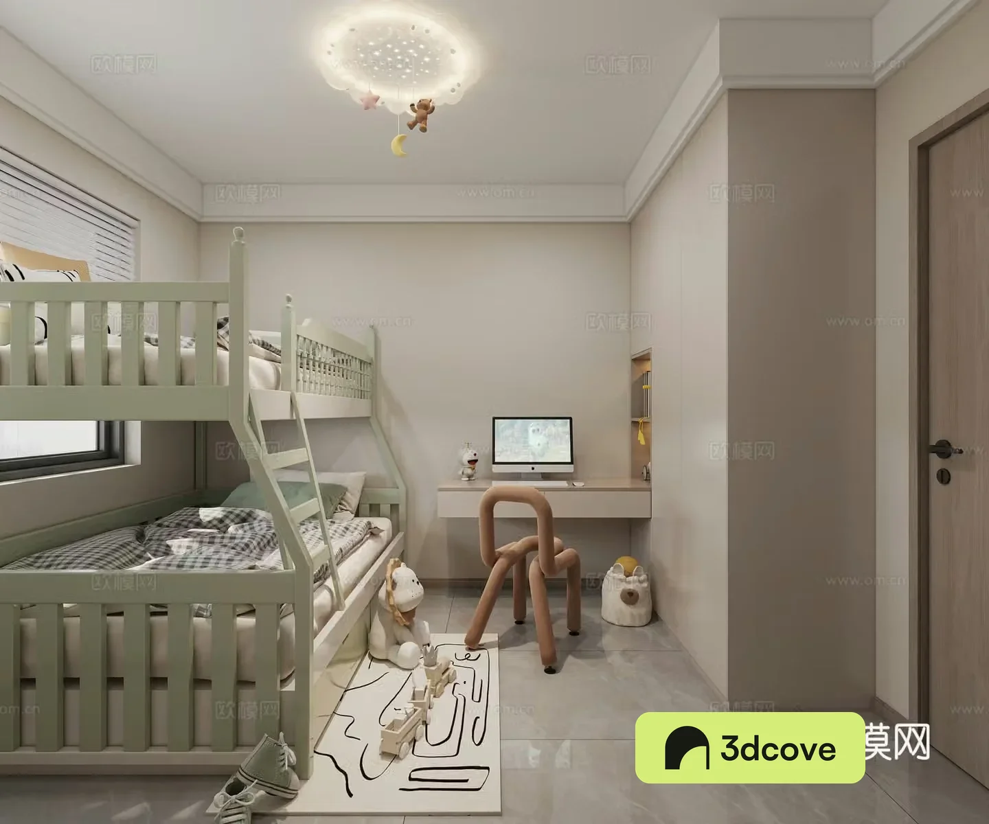 Modern children’s room children’s room lights high and low bed