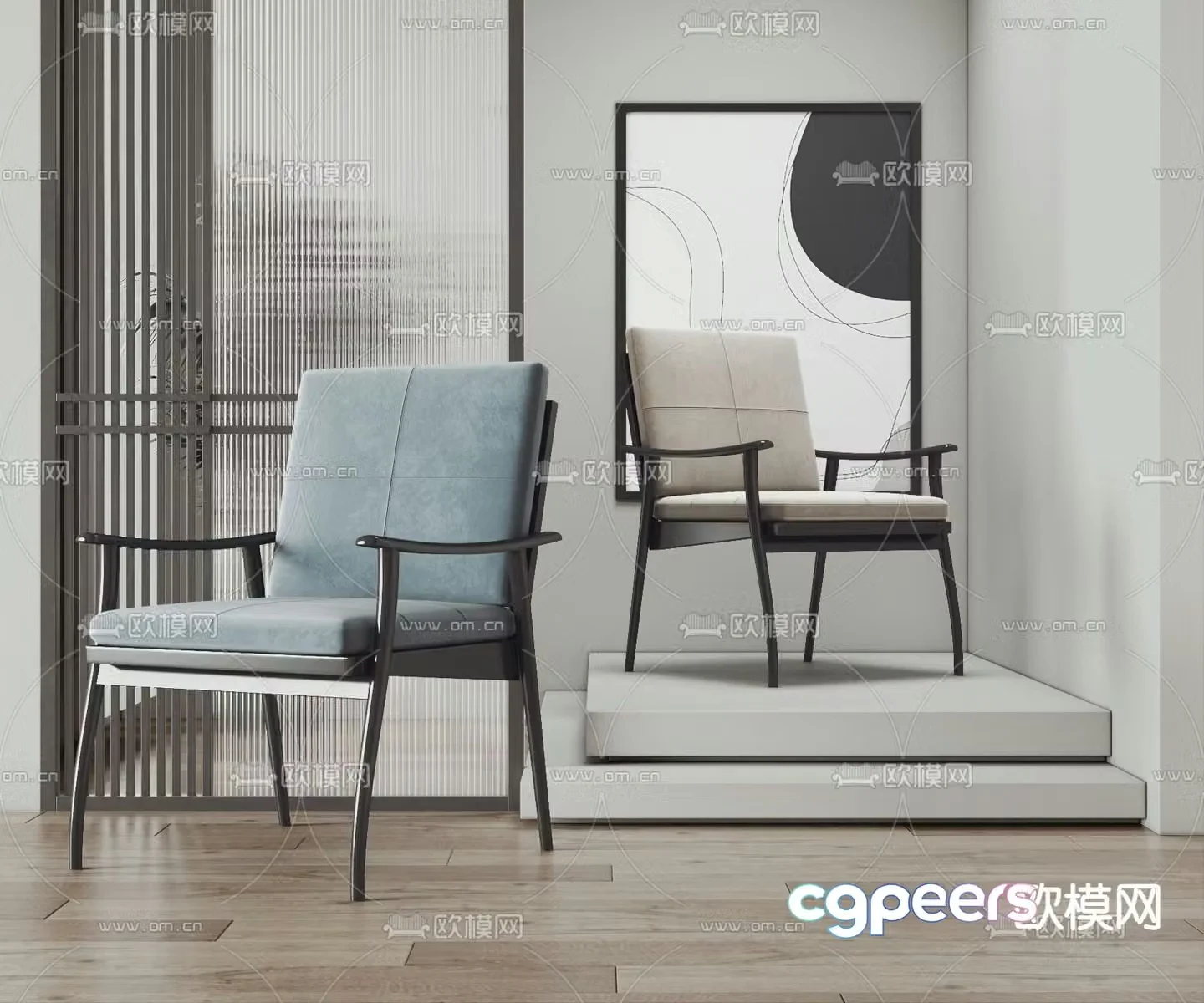 Pertica lounge chair 3d model