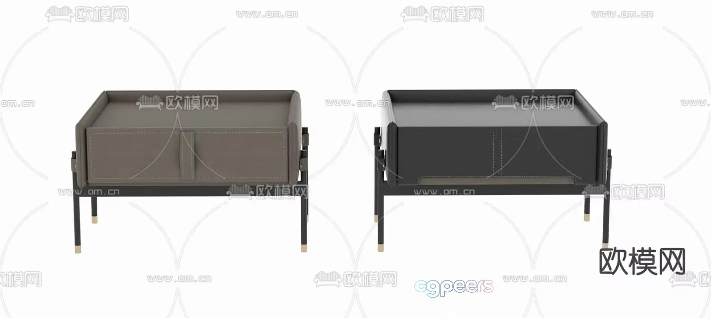 Modern bedside table 3d model