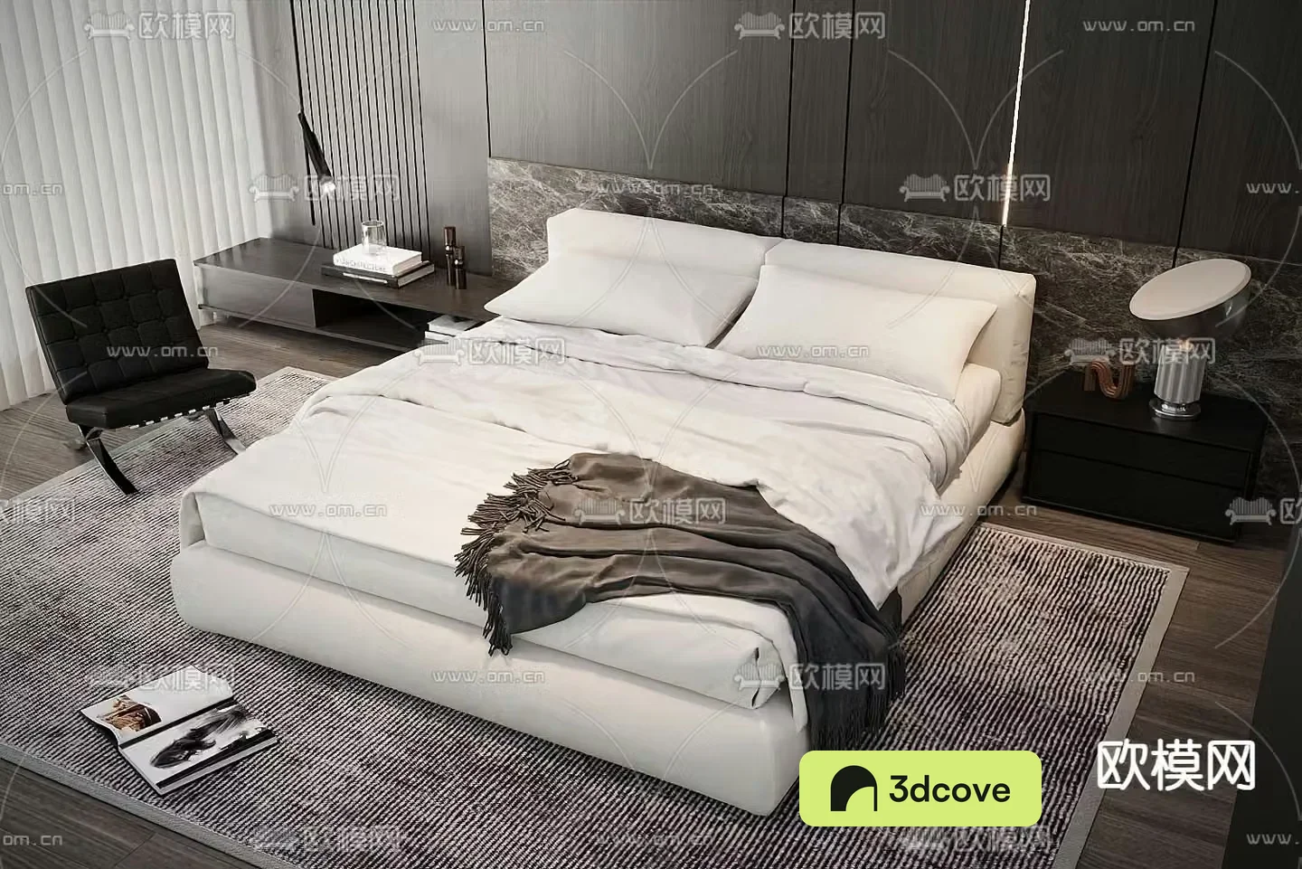 Modern double bed