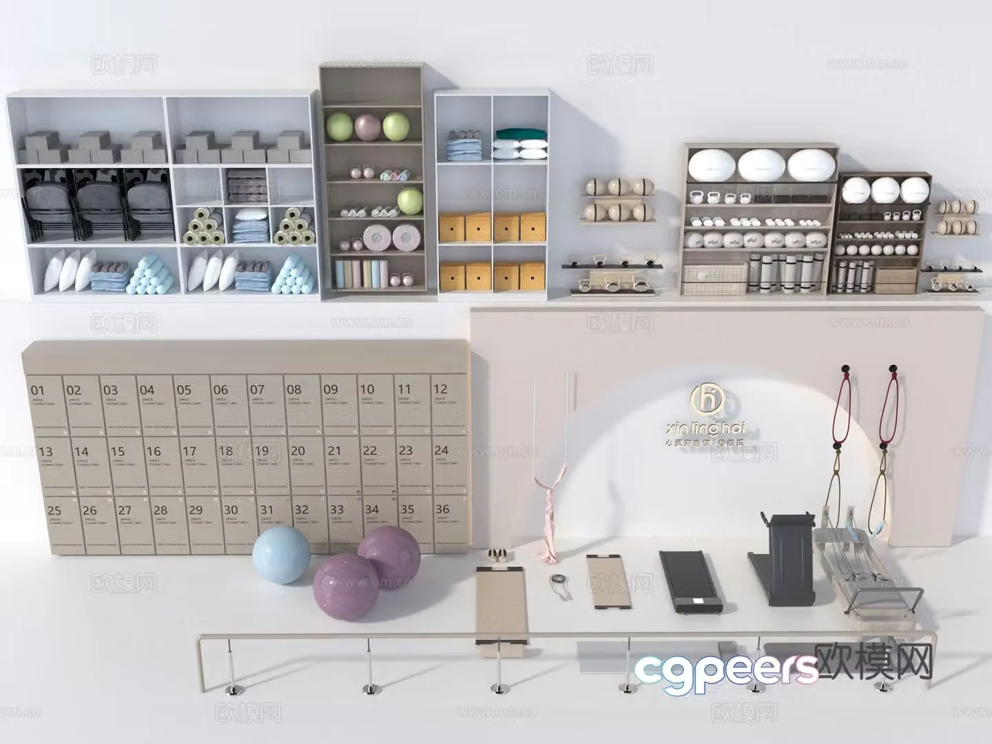 Yoga shop material 3d model