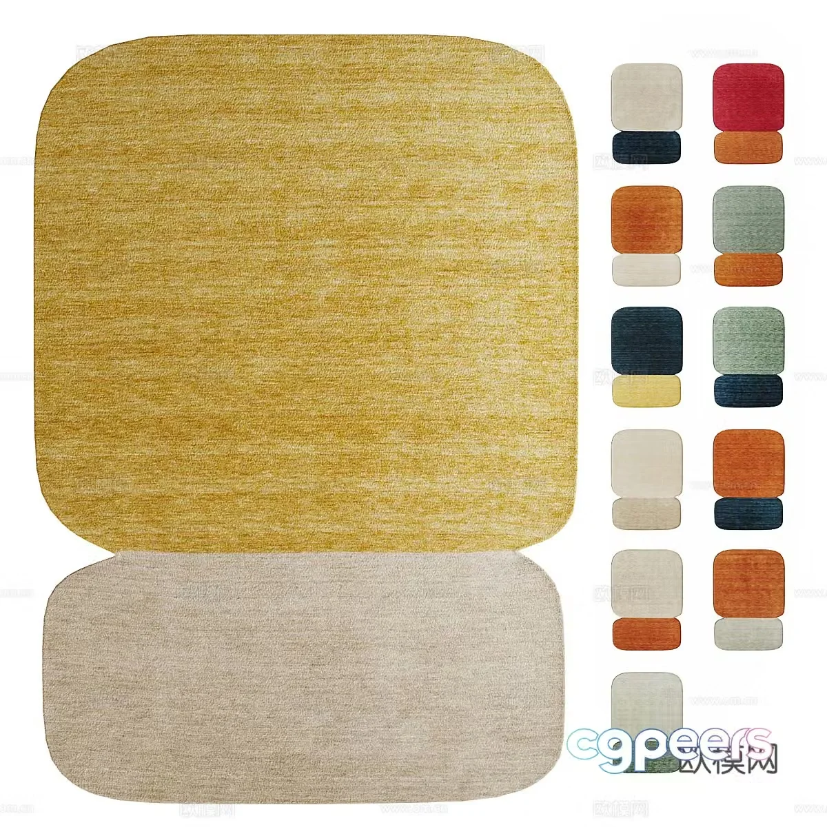 square carpet 3d model