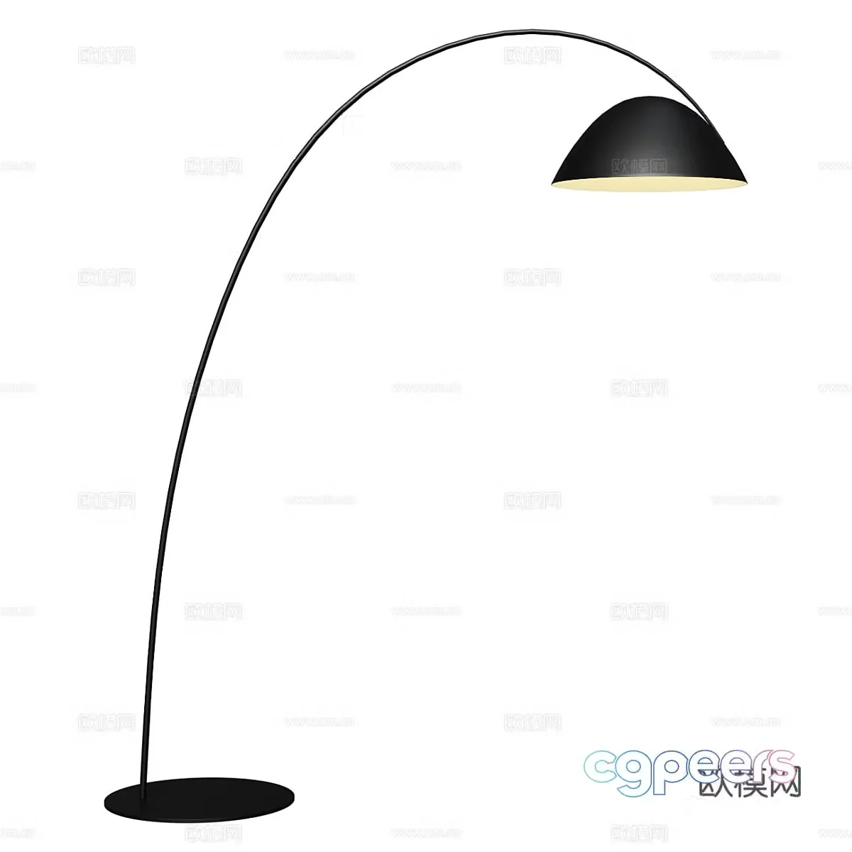 Modern Italian Helmet Floor Lamp 3D Model