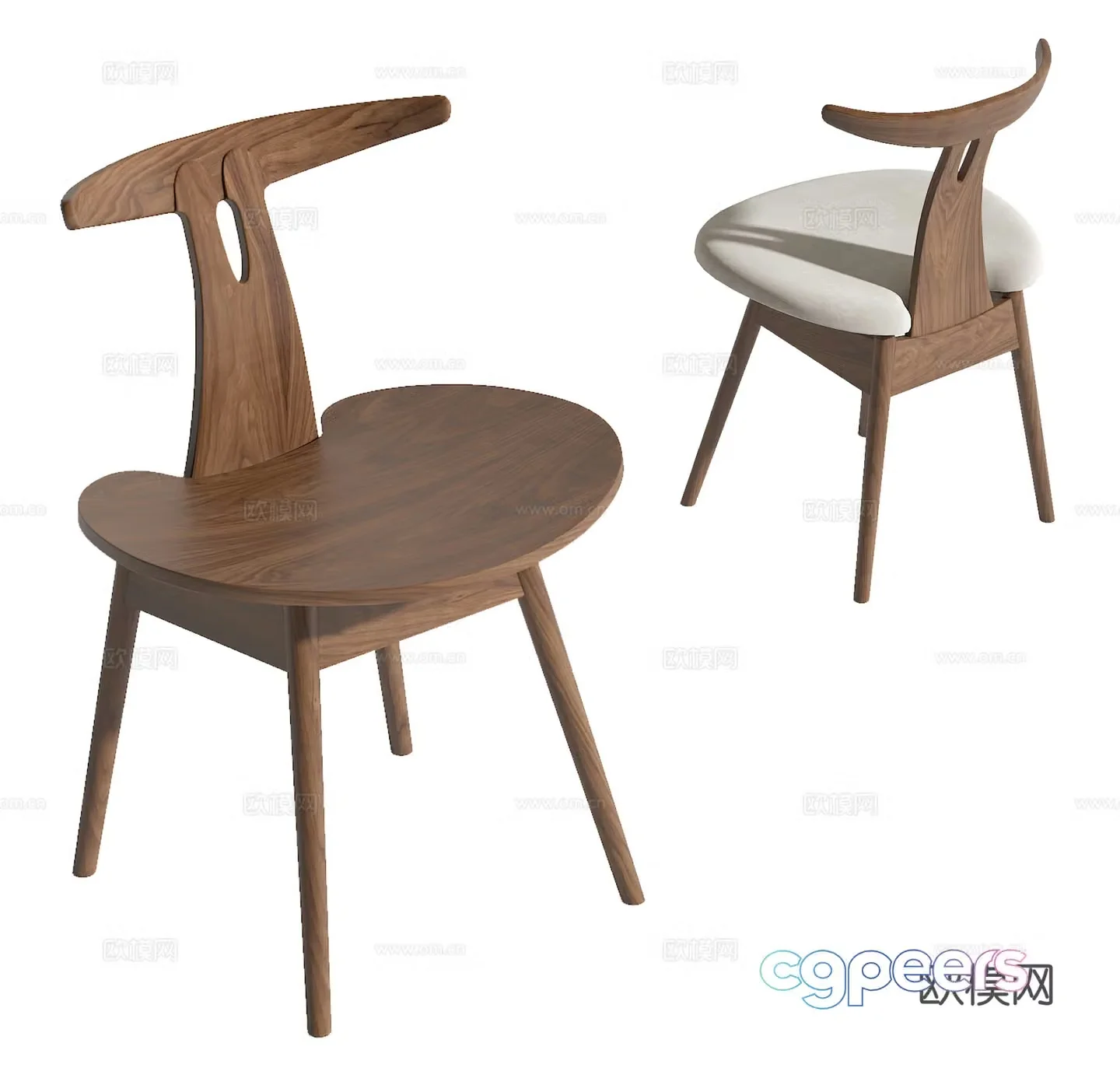 Modern single chair 3d model