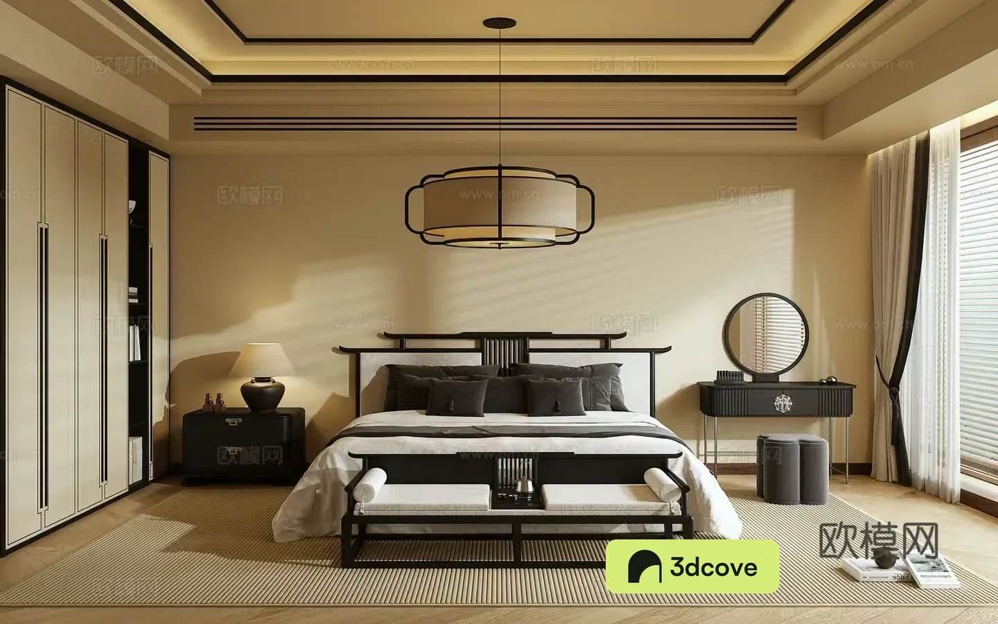 New Chinese style bedroom master bedroom