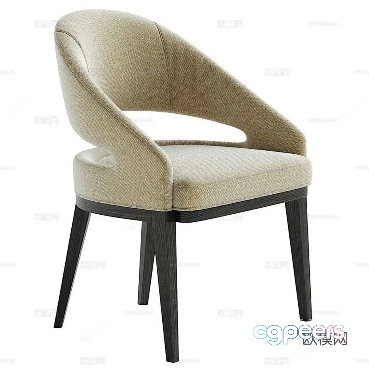 Modern dining chair Modern dining chair Single chair Leisure chair Armchair Back chair 3d model