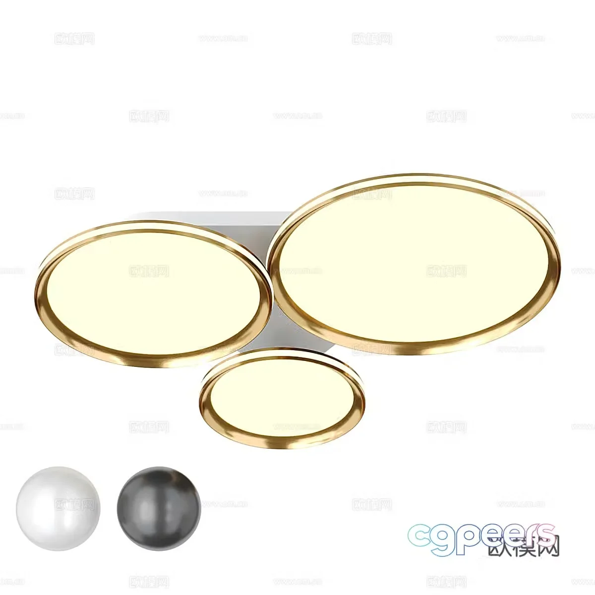 Modern minimalist ceiling lamp 3d model