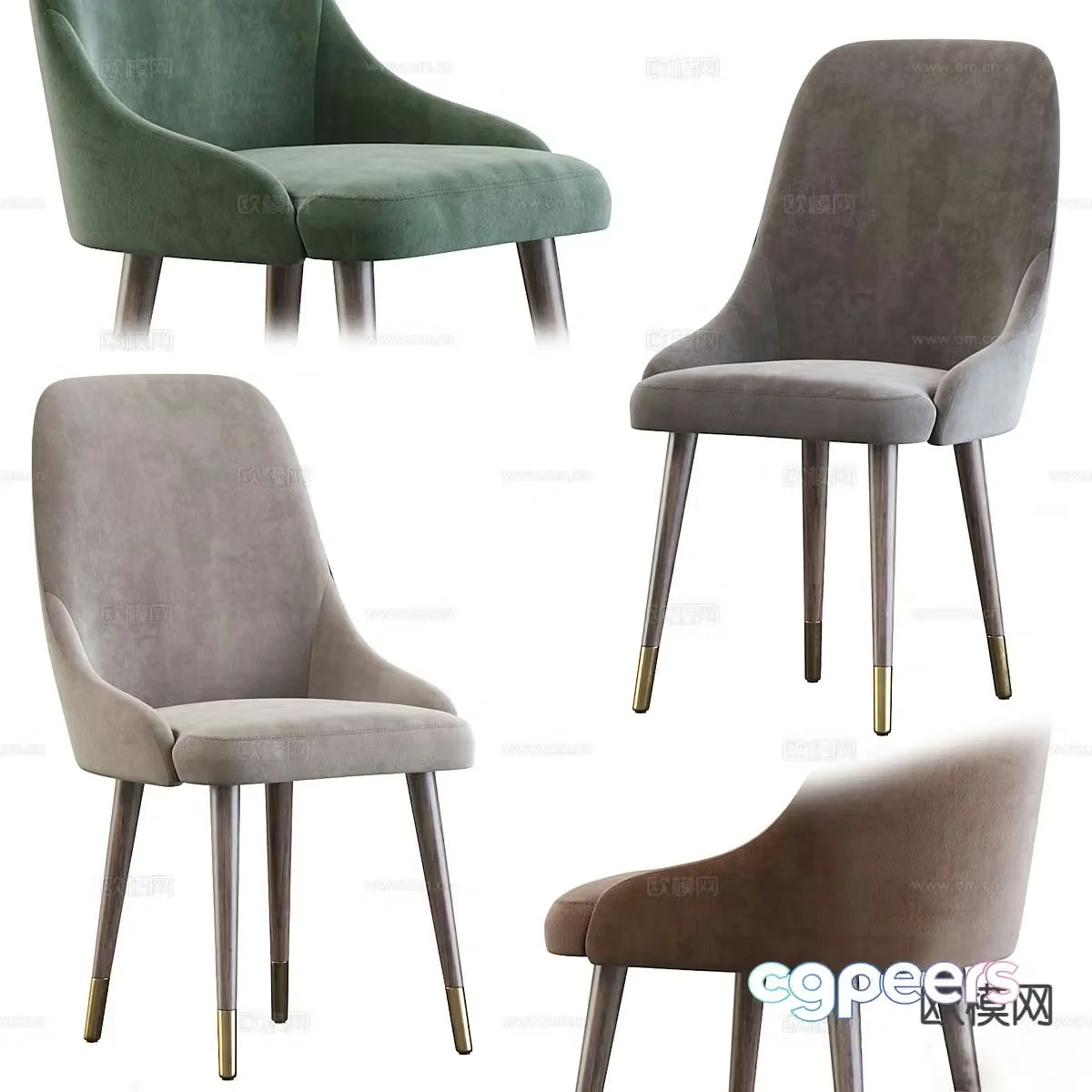 Italian chair dining chair 3d model