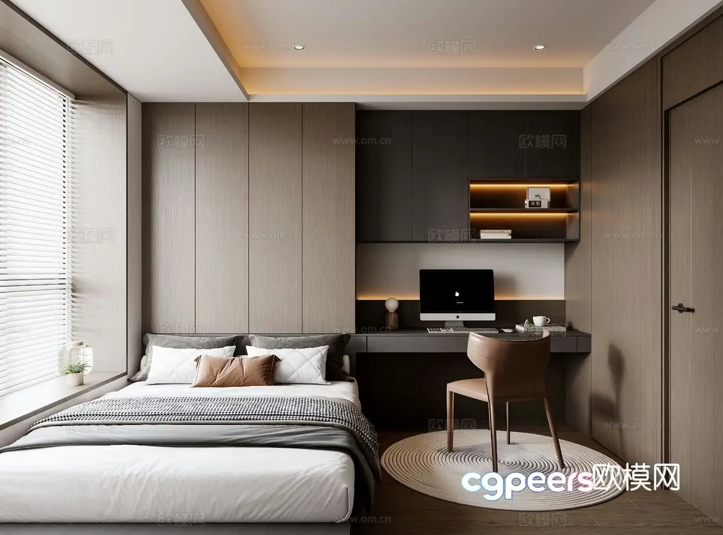 Italian tatami bedroom 3d model
