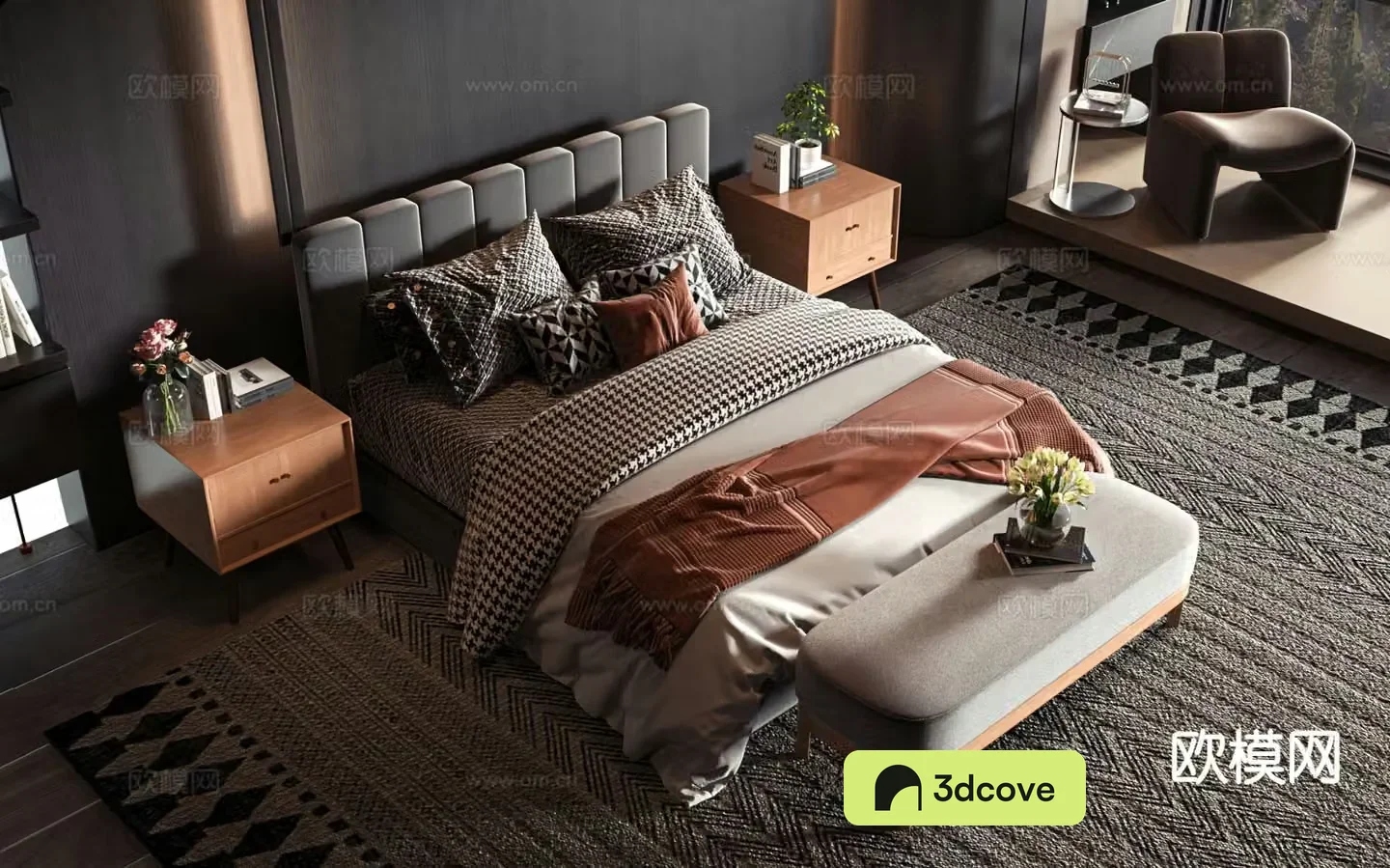 Modern double bed