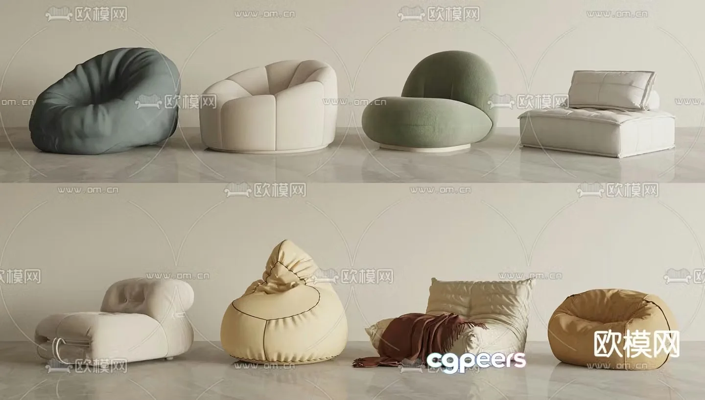 Leisure sofa lazy sofa 3d model