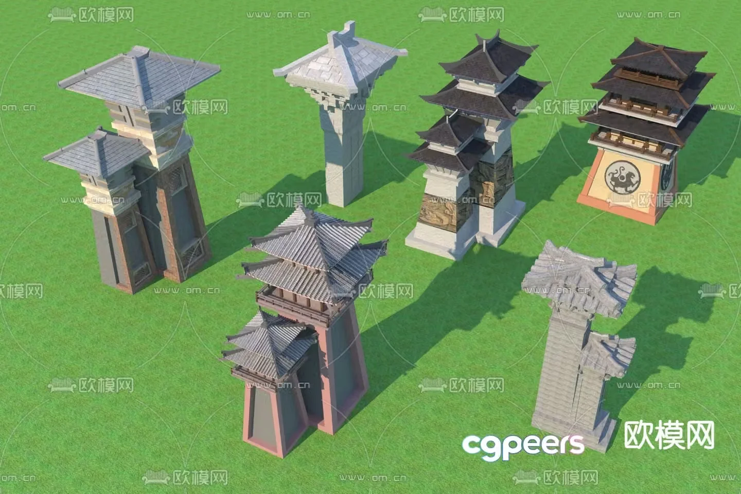 Chinese Han Dynasty landscape sketch 3D model