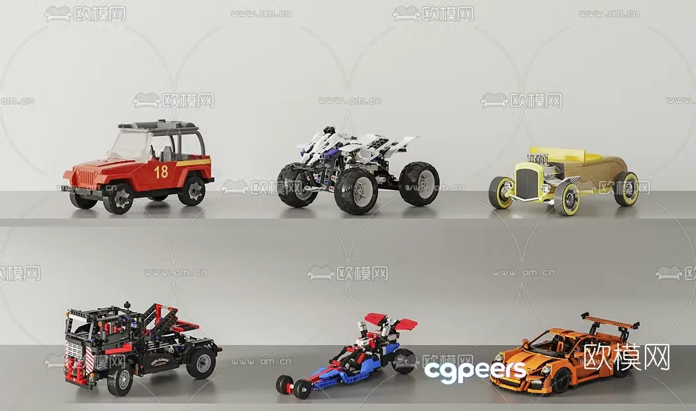Modern toy car 3d model